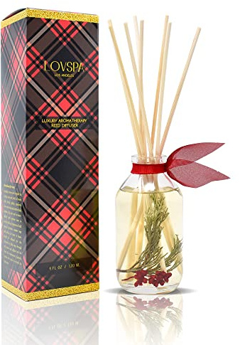 Reed Diffuser Set - Joy Winterberry Spruce Scented Diffuser with Sticks