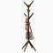 BAKAJI Porte-manteau design à pied en bois de pin avec 8 crochets suspendus vêtements et base 4 pieds, taille 58 x 58 x 175 cm (marron)