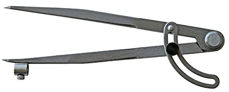 Bogenzirkel Zirkel Anreißzirkel Länge 150mm mit Bleistifthalter Spitzen gehärtet - 1400-035