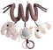 Done by Deer Activity-Spirale - Deer Friends - Powder - Babyspielzeug ab 0 Monaten – mit Rassel, Knister, Spiegel & Beißringen – für Kinderwagen, Bett & Autositz – Rosa & Gold