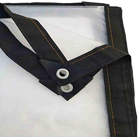 DUCCM Légère Bâche de Protection avec Oeillets, Salon de Jardin Housse Couverture Double Face Transparente Indéchirable pour Bois Meubles Intérieur (Color : Clear, Size : 1x1m)