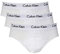 Calvin Klein Underwear, slip da uomo in cotone elasticizzato, confezione da 3 100 bianco - bianco. M