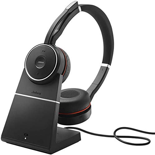 Jabra Evolve 75 MS Stereo Casque Arceau Bluetooth Noir, Rouge