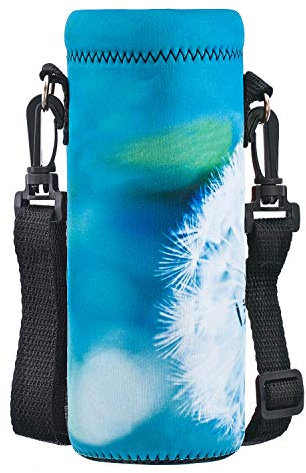 WINTOJO Wasserflaschen-Hülle, Kühltasche, Tragegurt für Wasserflaschen, für Spaziergänge, Wandern, Laufen, 479 ml, 680 ml, 907 ml, Löwenzahn, 750 ml