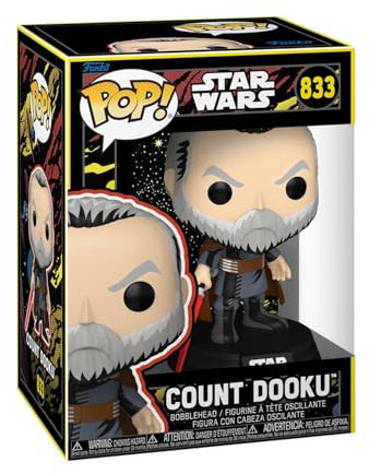 POP Funko Star Wars: Count Dooku (Retro) | Offizieller Fanartikel und Merch - Vinyl Sammelfigur als Regal Deko - Geschenkidee zum Geburtstag für Fans und Sammler