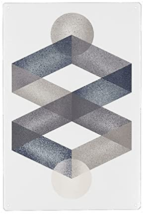 artboxONE Metall-Poster 40x60 cm Abstrakt Infinity in Grey von Künstler Sasha Lend