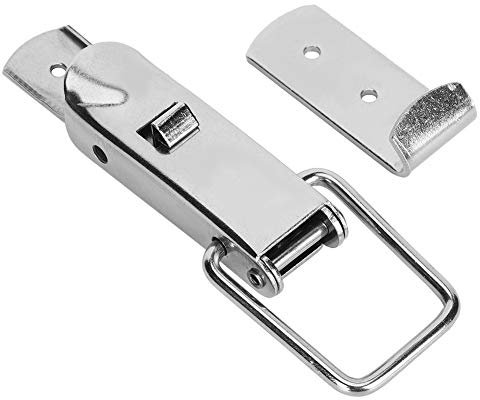 Edelstahl Hebelverschluss, Vorhängeschloss Haspe Sicherheits Türverschluss Schloss Verriegelung Verschlüsse Schlüssel Kappenschloss Kistenverschluss Case Box Toolbox Schublade Schrank Truhe Tür Kisten