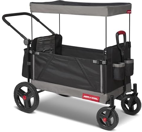Radio Flyer Trav-ler Stroll N Wagon, Fabric, Black