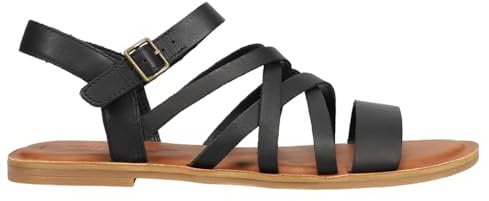 TOMS Damen Sephina Flache Sandale, Schwarz, 36 EU
