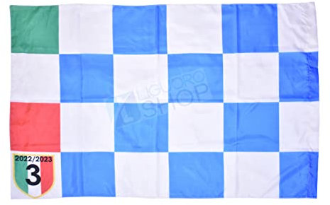 Flagge Von Neapel Feiern Sie 3° Scudetto Cm 94x140 Fußball Tifosi Blau Champion Italien Tricolore