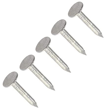 TERF® 13mm X 3mm Galvanised ELH Clout Nails 13mm (1/2'') X 3mm Extra Large Head Clout Nails for Roofing DIY and Crafts Home Decor Woodwork Furniture and Construction - Pack of 200