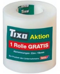 tesa Klebeband Tixo 3er 56131 clear 19mm x33m 2+1grati