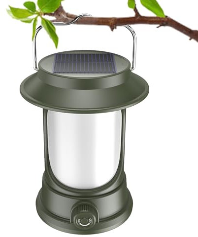 Vllold Linternas para Cortes de energía - Lámpara portát USB Solar Recargable portátil Impermeable | Luces y linternas de Camping Lámpara LED Regulable con Pilas para Colgar en la Tienda