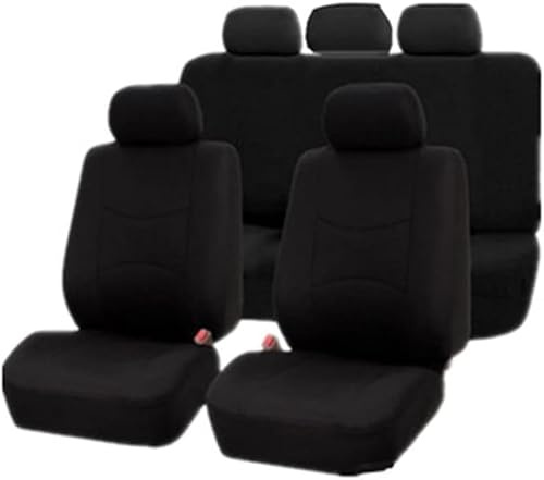 ZIAYI Sitzbezüge Auto Schonbezüge Komplettset für Toyota Corolla (2001-2006), Bequem und Atmungsaktiv Waschbarer Stoff Autositzbezüge Vordersitze und Rückbank,All-Black