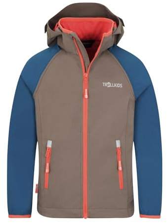 Trollkids Kids Rondane Zip Off Jacket XT 152, Mocca Brown