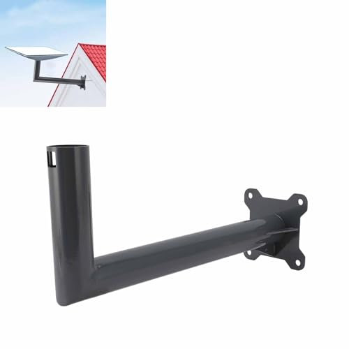 Kit de Montaje Aleación de Aluminio Ajustable, Techo Resistente, Montaje en Pared Largo, Soporte para Poste de Antena Parabólica de Internet, para Internet Kit