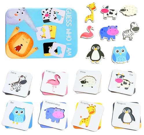 Yeefunjoy Gedächtnisspiel, Puzzlespielzeug für Kinder, Memory & Matching Pairs Card Game, Kinderpuzzle Montessori Spielzeug ab 1-3 Jahr,Lernspielzeug Pädagogisches Spielzeug Kinder Geburtstagsgeschenk