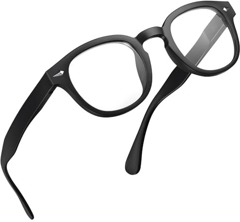 grinderPUNCH Herren und Damen Presbyopie abgestufte schwarze Lesebrille Leichter Rahmen Leichte Lesebrille Federscharnier Schwarz (Schwarz, 2.50, x)