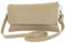 modamoda de T226 Damen Leder Clutch Umhängetasche Abendtasche Small handmade in Italy, Farbe:Graubeige