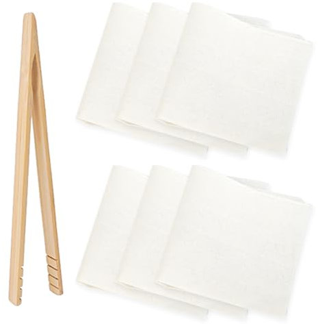 6 Paños de Filtro, Clip, Colador Cuadrado de Algodón para Vapor, Bolsa de Filtro de Líquido, Gasa Reutilizable de Cocina