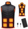Tiazhan Veste Chauffante Homme, Chauffer et Garder au Chaud Avec Banque de Puissance Incluse, Veste Chauffante Léger Et Rechargeable, Veste Chauffante Intelligent, Pour Hommes Et Femmes-L