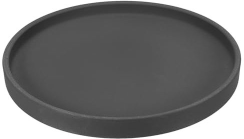 PATIKIL 8.9 Inch Round Ceramic Plant Saucer, Plant Saucer Tray Flower Planter Drip Tray for Indoors Outdoors Patio Balcony, Black