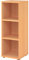 bümö Regal Buche, Standregal aus Holz für 3 Ordnerhöhen - Bücherregal klein 40 cm schmal, Aktenregal für Ordner & Bücher, kleines Büroregal, Holzregal, Ordnerregal, Buchregal Dachschräge