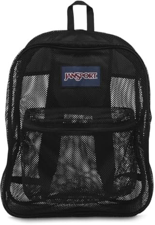 JanSport Netz-Rucksack, Schwarz, Schwarz (Schwarz), Einheitsgröße, Minimalistisch
