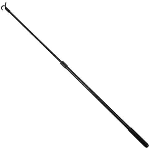 HOMSFOU Asta Rotante Retrattile Per Tende Asta Di Ricambio Cieca Cieca Telescopica Cieca Con Gancio Di Cieca Asta Cieca Lega Di Alluminio Black