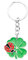 BOOMTOP Schlüsselanhänger Glückbringer Kleeblatt Marienkäfer Vierblättriges Kleeblatt Glückbringer Glücksklee Anhänger Prüfung Silvester Neujahr Weihnachten Geschenk Adventskalender Füllung B
