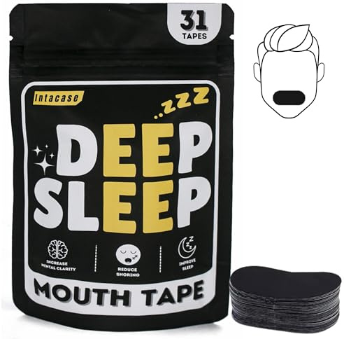 Deep Sleep Mouth Tape for Sleeping, Beard Friendly Anti Snoring Sleep Tape | Gentle no-residue removal. For men, women & beards. Reduces snoring & dry mouth, supports nasal breathing. 31 nights supply.