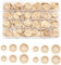 CXNXFD 140 Stück Holzknöpfe zum Nähen & Basteln – Handmade Naturholz-Knöpfe in 15mm, 20mm, 25mm, Rund & Vielseitig für Kleidung, Jeans, Dekoration (Kinder & Erwachsene)