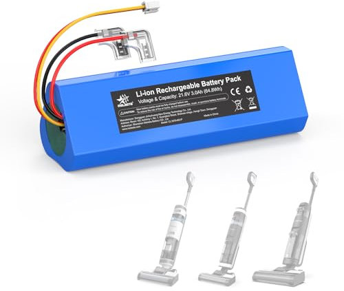 melasta 21,6V 3000mAh Batería de Aspiradoras para Tineco iFloor 3, Floor One S3, Floor One S3 Breeze, iFloor 3 Breeze Plus, Tineco S3 Series Robot
