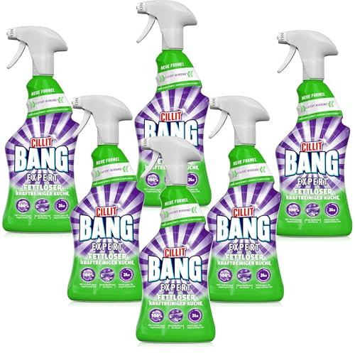 CILLIT BANG Expert Kraftreiniger Universal Fettlöser – Entfernt eingebranntes Fett – 6 x 750 ml