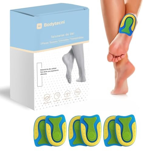 Bodytecni MEGAPACK Lot de 3 paires de talons en silicone pour fascistis plantaires et escarpins calcanéens pour homme et femme Taille 40-47