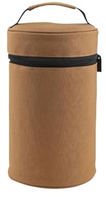 ccuzs Camping Tableware Bag, Folding Bowl Organizer, Camp Utensil Storage, Travel Dish Organizer with Portable and Space Saving Design for Road Trips, and Hiking Adventures, Marron, riferimento Alla