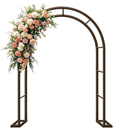 Arco De Rosas Y Plantas Trepadoras De Jardín, Decoracion Patio Arch De Metal, Tutor Enrejado para Al Aire Libre, Soporte De Flores para Boda, Fiesta, Ceremonia Exteriores(Bronze,W120 x H220cm)