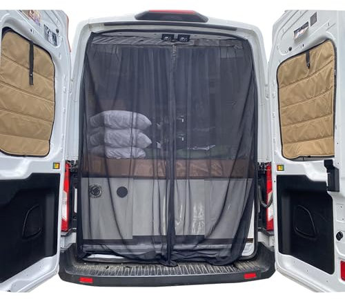 JOJOCY Mosquitera magnética para furgonetas Mercedes Sprinter (techo estándar) Ford Transit Opel Movano Fiat Ducato RAM Promaster y autocaravanas (puerta trasera, 65 x 65 pulgadas)