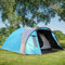BlueWood Tienda de campaña tipo cúpula para 3 a 4 personas, doble capa, ligera, para vacaciones familiares y senderismo, con base cosida, impermeable, estándar, color azul