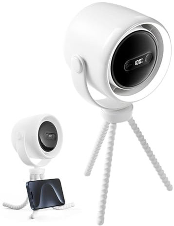 Pram Fan - Ultra-Long Battery Life Pram Fan Clip on Stroller | Portable for Stroller | 100 Speed Settings Rechargeable Ventilador with Night Light for Travel Camping Desk Beach