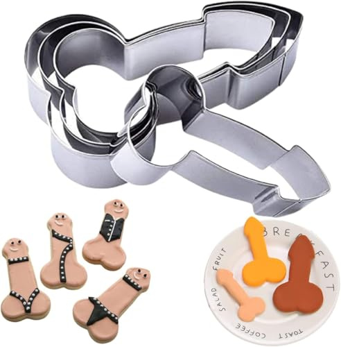 Funny Cookie Cutters, 4 Sizes for Kitchen Party, Single Party Supplies