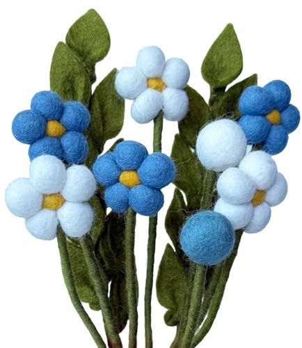 your castle Bouquet of Handmade Felt Flowers, Fair Trade, Sustainable Decoration Made of Felt, Realistic Artificial Textile Felt Flowers Set, Fabric Flowers, Felt Flowers, Fina