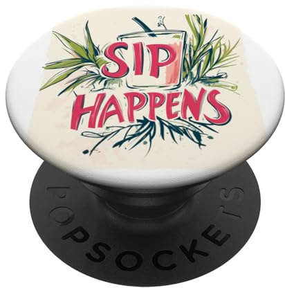 Cool Sip Happens Motto Kostüm PopSockets Klebender PopGrip