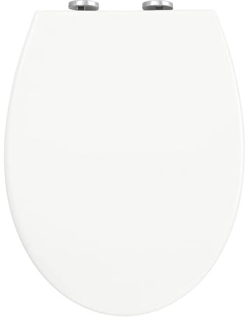 Mass Dynamic White Soft Close Toilet Seat, Quick Release for Easy Cleaning, Top Fixing with Adjustable Hinges, Standard Oval Shape (Oval Star) Pack of 5