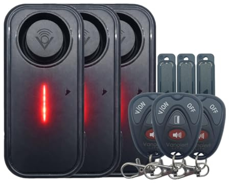Vanolert Lite Van Alarm - 3 x Single Entry Units, DIY Battery-Powered Alarm-Before-Entry Deterrent, 113dB Siren, IP66 Rated, Wireless
