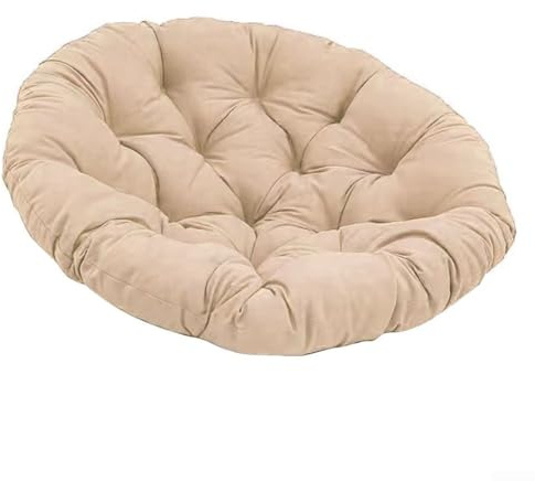 Durashmall Hängesesselkissen, rund, 60 x 60 cm, Polyester, PP-Watte gefüllt, ergonomische Druckentlastung, Sitzkissen für Terrasse, Schaukelstuhl, Innen- und Außenbereich, atmungsaktiv, verschleißfest