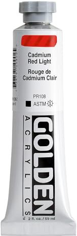 Pro-Art Golden Peinture Acrylique 57 ML- Cadmium Rouge Clair