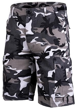 Mil-Tec US Bermuda R/S Prewash Shorts Herren • Leichte Ripstop Bermuda Shorts im Used-Look • Cargoshorts aus Baumwolle für Alltag & Outdoor • Ideal als Kurze Arbeitshose, Wanderhose