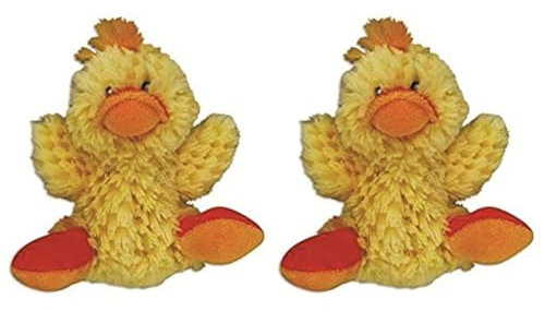 Kong Hundespielzeug, geringe Füllung, mit Squaker, klein, Farbe: Ente, Größe: 2 Stück