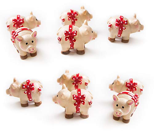 Logbuch-Verlag 10 kleine rosa Glücksschweinchen Glücksbringer mini Glücksschwein 3 cm Tischdeko Give-Away Silvester Neujahr 2025